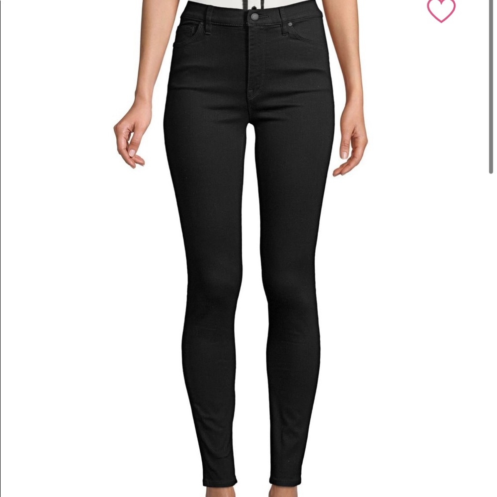 HUDSON super skinny black wax krista jeans